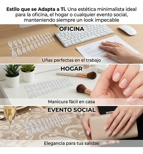 Tips Postizas Almendra Soft Gel Para Manicura 240pcs