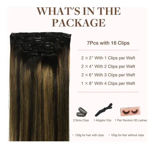 Extensiones De Cabello Goo Goo Real Human Hair Con Clip, 120