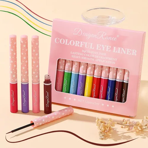 Set Delineadores Líquidos 12 Colores Bekoeen