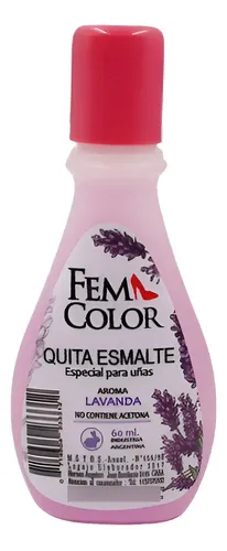 Quita Esmalte Profesional Sin Acetona Femcolor Lavanda 60 Ml