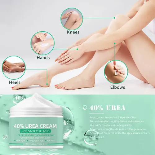 Cjw Crema De Urea 40% + 2% Ácido Salicílico Para Pies Secos