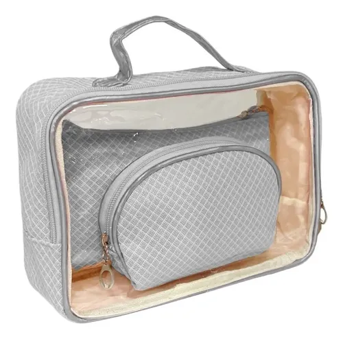 Porta Cosméticos Organizador Pack X3 Estuche Multiuso Mujer