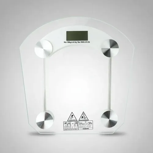 Balanza Portátil De Baño Digital De Vidrio Y Acero 180 Kg