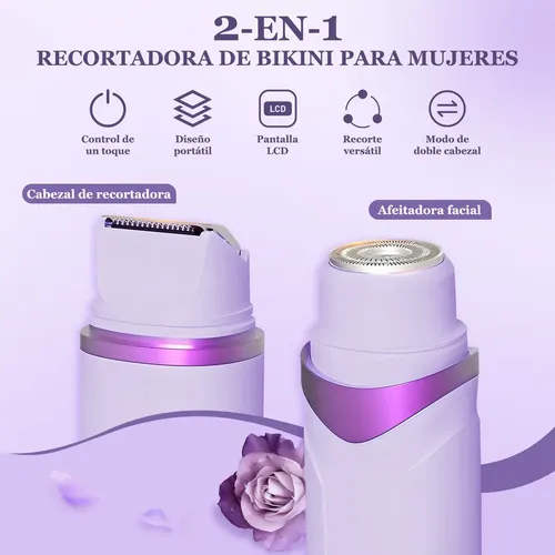 Y Depiladora Eléctrica 2 En 1 Inalámbrica For Mujer, Afeita