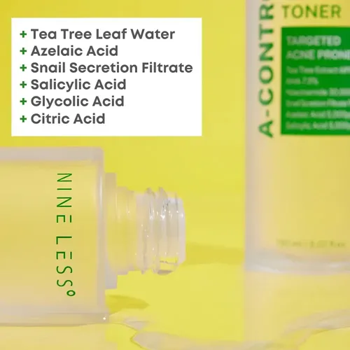 Nine Less Tónico Exfoliante A-control Ácido Azelaico 150 Ml Momento De Aplicación Día/noche Tipo De Piel Todo Tipo De Piel
