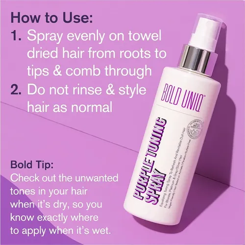 Spray Tonificador Morado Bold Uniq 272g Para Cabello Rubio