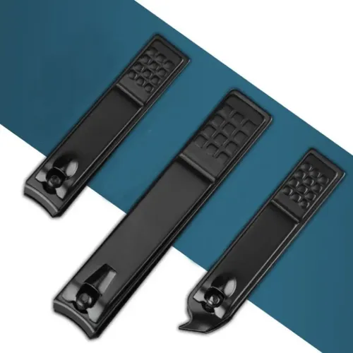 Set Estuche Manicura Pedicura 19 Pzas Negro Acero Inoxidable