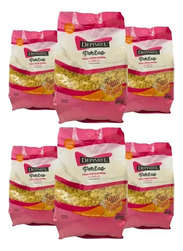 Set X6 Ceras En Perlas Natural Para Depilar Depimiel 800g