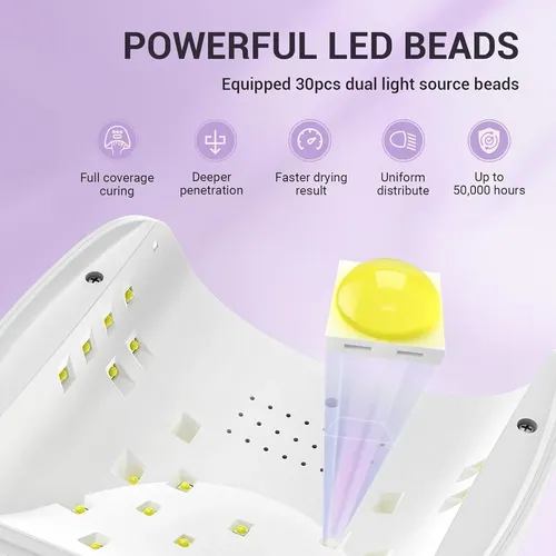 Lámpara Uv Led Melodysusie 54w Para Uñas De Gel Con