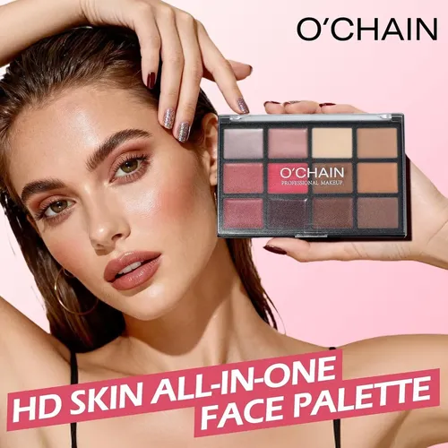 Paleta Multifuncional O’chain 12 Colores Crema