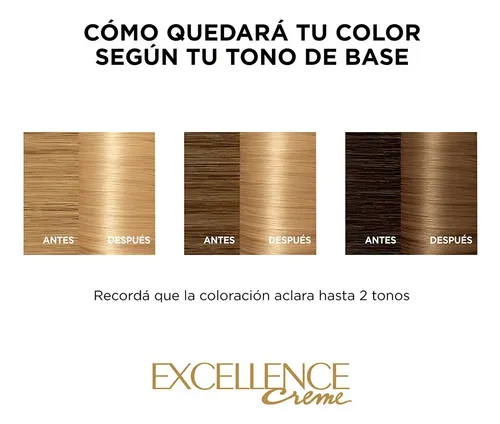Tintura L’Oréal París Excellence Permanente Rubio Claro 8.3 Dorado
