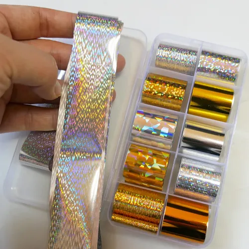 Láminas Holográficas Para Transferencia De Uñas Loveourhome,