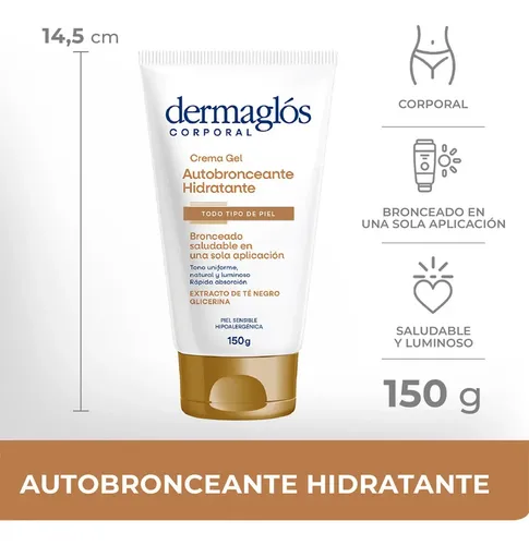 Dermaglós Corporal Autobronceante Crema Gel Hidratante 150g