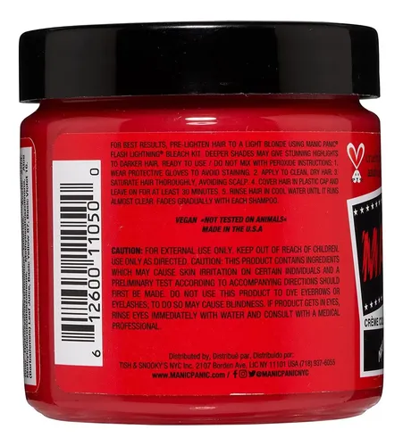Tinte Semipermanente Manic Panic Red Passion Vegano