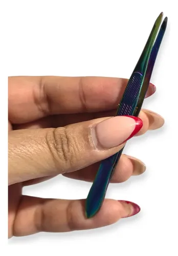 Pincita Depilar Pinza X6 Mayorista Tornasolado Acero Cejas