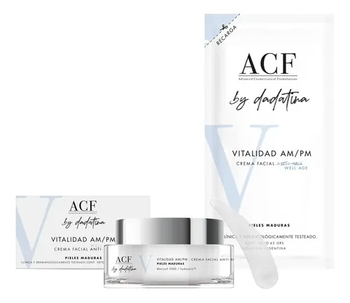 Set Skincare Vitalidad Crema + Recarga + Neceser Acf By Dada