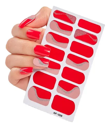 Tiras Adhesivas Esmalte Uñas Decoración Con Lima Incluida