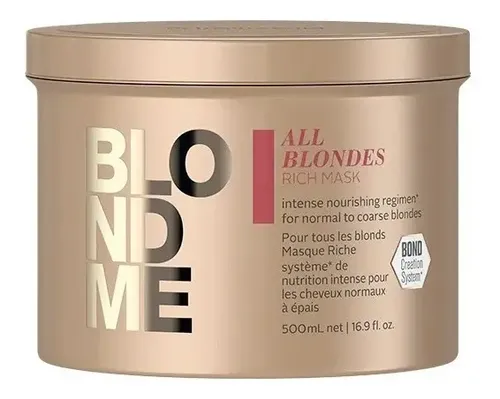 Schwarzkopf Blondme Mascara Reparadora Cabellos Rubios 500ml