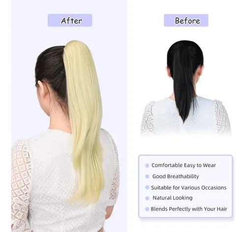 Extension De Cabello Cola De Caballo 50cm C/broche Rubi Blea