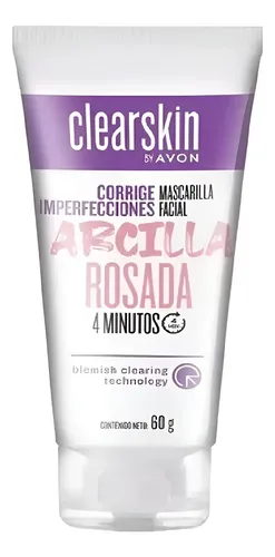 Mascarilla Facial Arcilla Rosa Clearskin Avon 60g