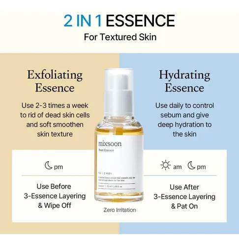 Mixsoon Bean Essence 50ml Hidratante Exfoliante Piel 20+