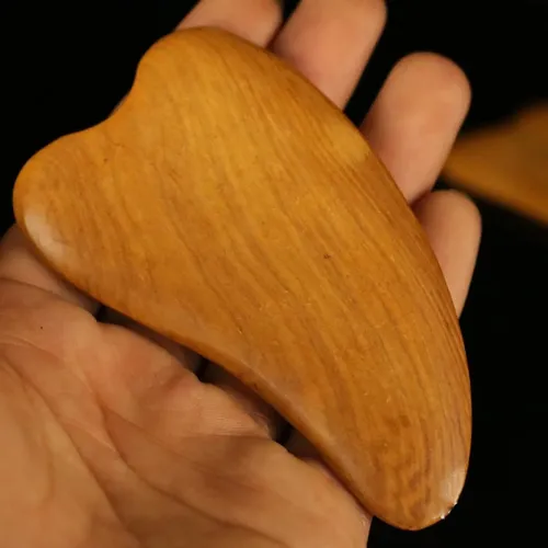 Tabla De Masaje Facial De Madera Redonda De 4 Piezas