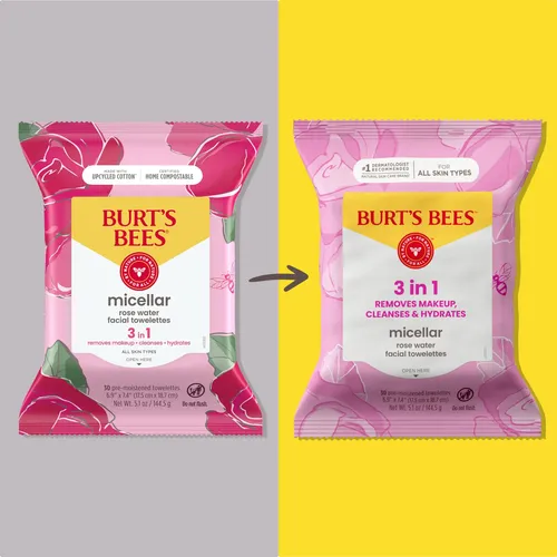 Toallitas Micelares Con Agua De Rosas De Burt’s Bees, 30 Uni
