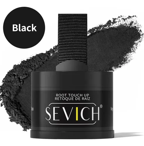 Sombra Capilar Sevich 4g Cubrir Canas Raices Black Negro