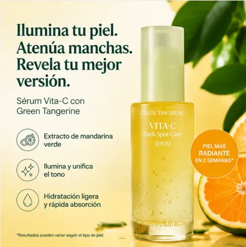 .zd . Suero Goodal Mandarina Verde Vita-c 40ml .jh
