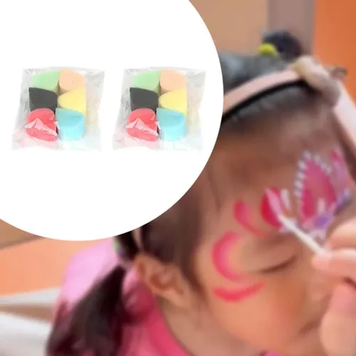 Juego De Esponjas Coloridas Para Pintar Caras Para Niños Y