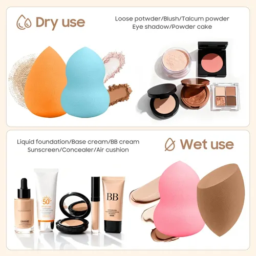 Set De Esponjas De Maquillaje Qsdywlyd 15 Piezas Sin Látex R