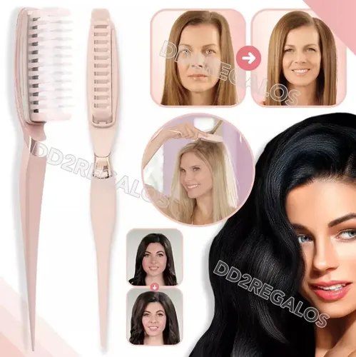 Cepillo Peine Voluminizador Hidratante Para Cabello Portatil