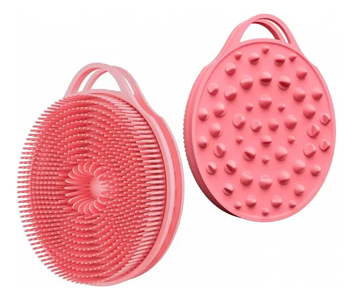Esponja Exfoliante Anticelulitis Silicona Rosa 2 En 1