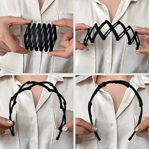 4 Piezas Diadema Retráctil Plegable Para Mujer