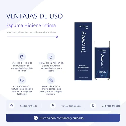Espuma Higiene Intima Pene Para Hombres Piel Sensible