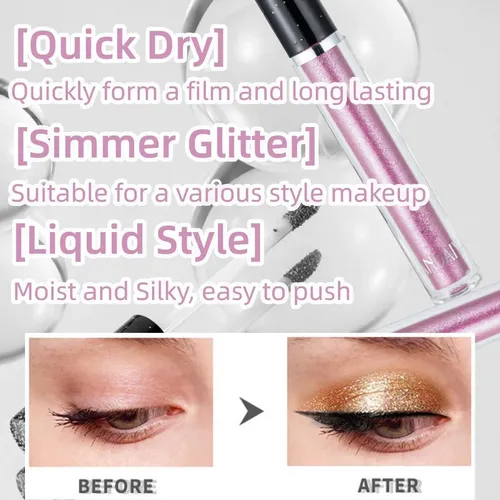 Sombra Líquida Brillante Onarisae Glitter Pink 4.29 X 0.75