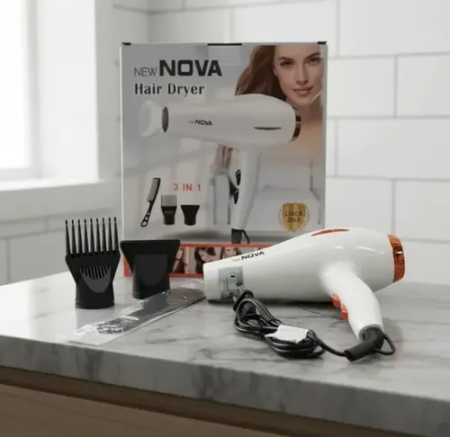 Secador De Pelo New Nova Frio Calor Difusor Y Boquilla 2 Vel