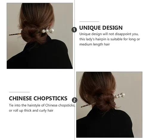 Práctico Broche De Pelo Hanfu De Estilo Antiguo, 3 Unidades