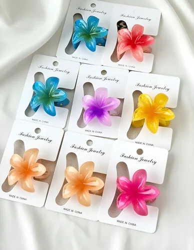 Broche Para Pelo Estilo Flor Hawaiana 4cm