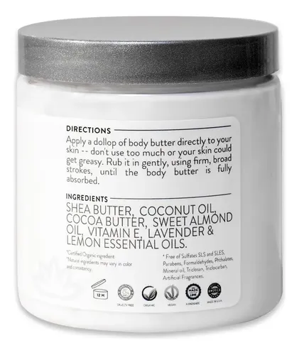 Manteca Corporal Glimmer Goddess Organic, 240 Ml, Mango Y Va