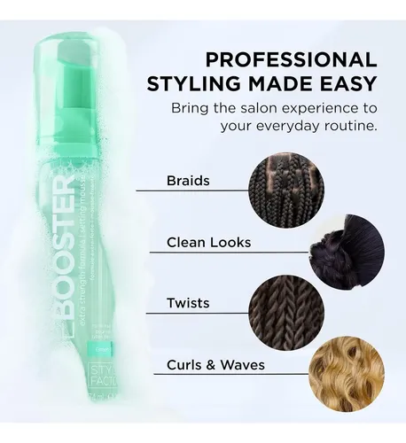 Style Factor Mousse Edge Booster  2.5 Oz  Amber