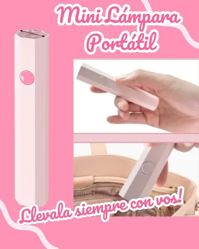 Mini Lámpara Led Uv Portátil Recargable Uñas Gelificadas Gel Color