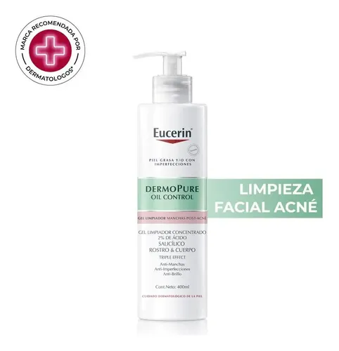 Gel Limpiador Eucerin Dermopure Triple Effect X 400ml Grasa Día/noche