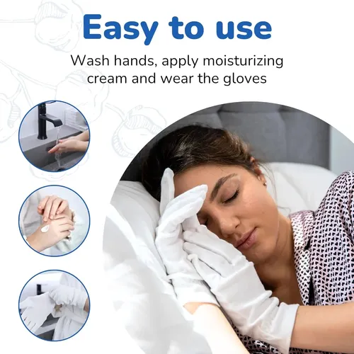 Guantes De Algodón Grandes Para Eczema Y Dermatitis 5 Pares