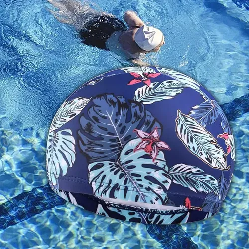 Gorro De Natación Moda Con Flores Estampado Para Estilo B