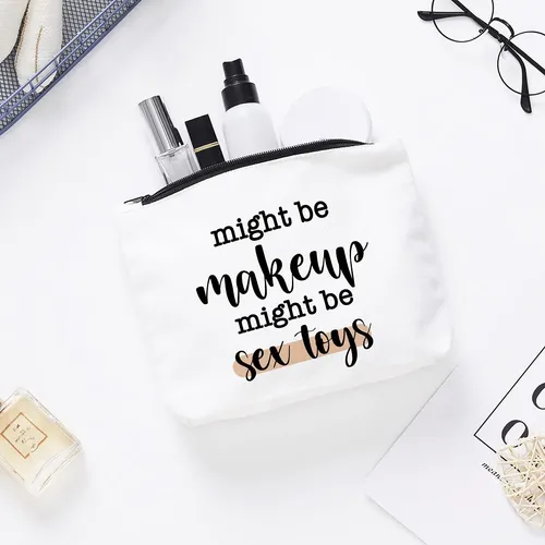 Bolsa De Maquillaje Ihopes+ Con Tema Divertido De Lona De 9,