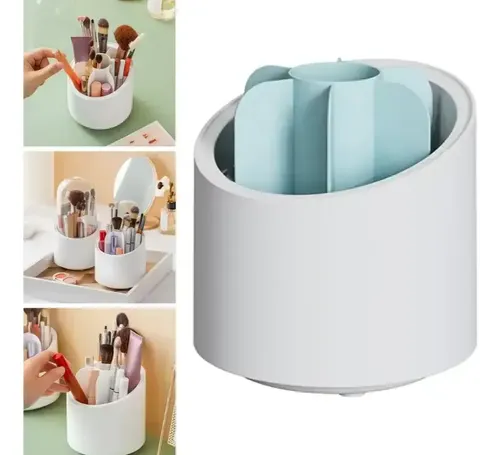 Porta Brochas Giratorio 360° Organizador Maquillaje Capsula