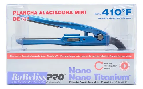 Babyliss 2050 Mini Planchita De Pelo Viaje Flequillera Local Color Celeste