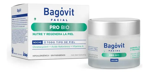 Crema Facial Bagóvit Pro Bio Noche Regeneradora Celular 55 G