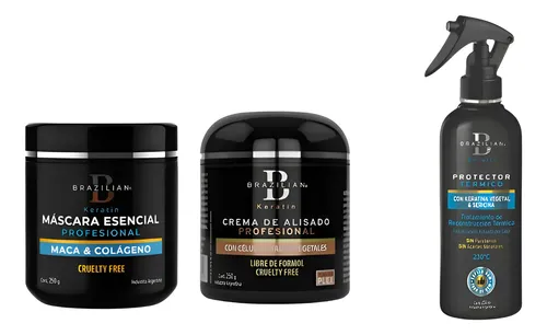 Brazilian Protector Termico + Alisado + Mask Maca Y Colageno